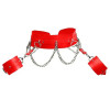 Пояс с наручниками Candy Hero Fet 28 полиуретановый, красный, One Size, фото №1 — секс шоп Украина, NO TABOO
