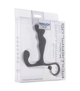 Массажер простаты Toy Joy с фигурной ручкой, черный, 10 х 3.5 см - No Taboo