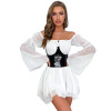 Корсет из искусственной кожи Star Night с трусиками, черный, XL, фото №3 — секс шоп Украина, NO TABOO