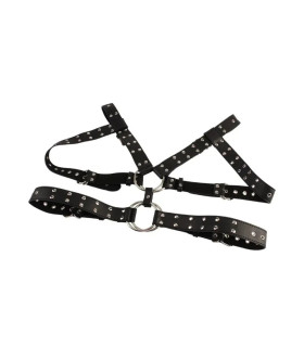 Портупея-бондаж Chisa BEHAVE! Luxury Fetish зі штучної шкіри, чорна, One Size - No Taboo