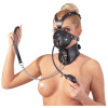 Leather Head Mask - Маска с кляпом и ошейником, фото №1 — секс шоп Украина, NO TABOO