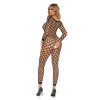 Комбинезон бодистокинг в крупную сетку Pink Lipstick Swipe Right Crotchless Bodystocking с интимным вирезом, черний, OS, фото №2 — секс шоп Украина, NO TABOO