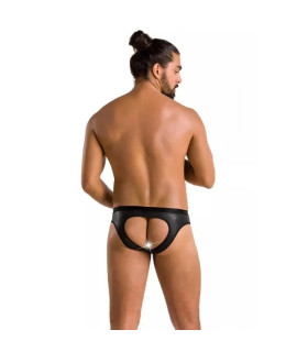 Мужские трусы брифы Slip Open Joe, L/XL, с интимным вырезом, черного цвета - No Taboo
