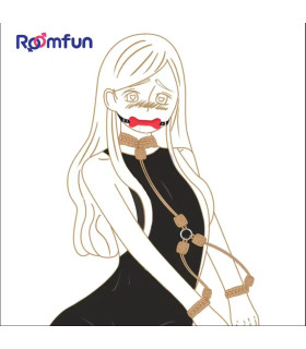 Кляп в виде кости Roomfun Bone Gag силиконовый, красный - No Taboo