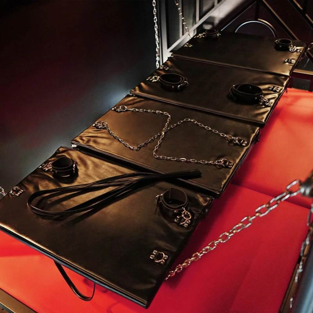 Складная доска для бондажа Bondage Board с фиксаторами для тела, чёрная, фото №13 — секс шоп Украина, NO TABOO