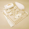 Набор БДСМ Roomfun Egyptian Cat Bondage Kit 9 предметов, белый, фото №4 — секс шоп Украина, NO TABOO
