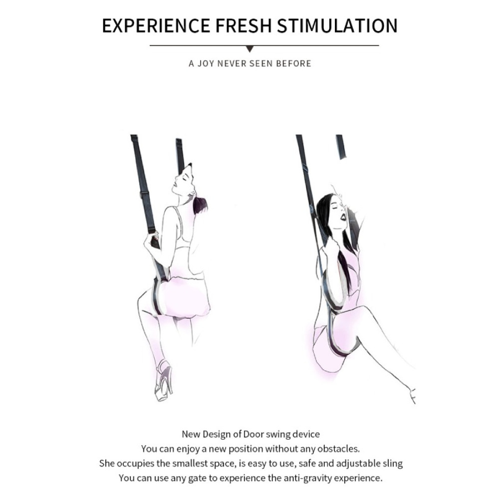 Секс-качели Roomfun Door Swing на дверь, чёрные, фото №13 — секс шоп Украина, NO TABOO