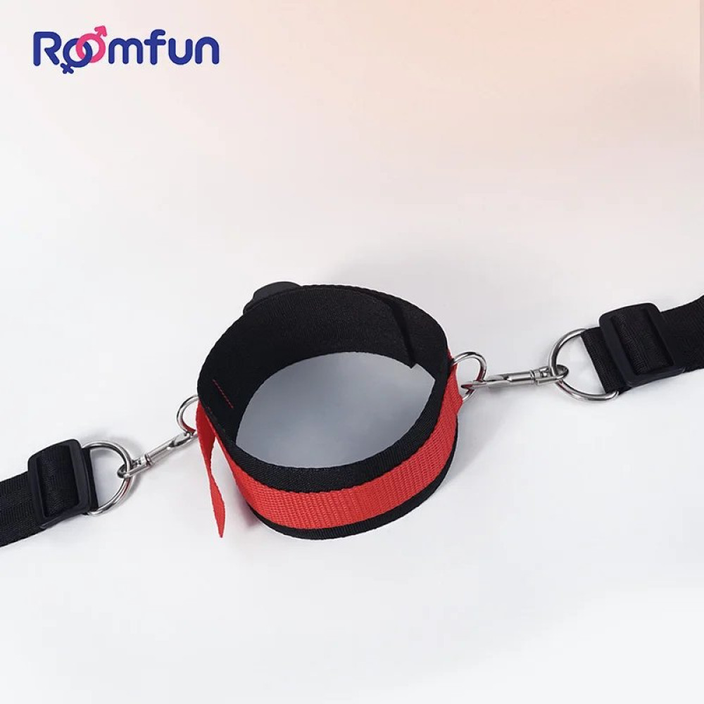 Система фиксации в кровати Roomfun Bedroom Bondage красно-чёрная, фото №4 — секс шоп Украина, NO TABOO