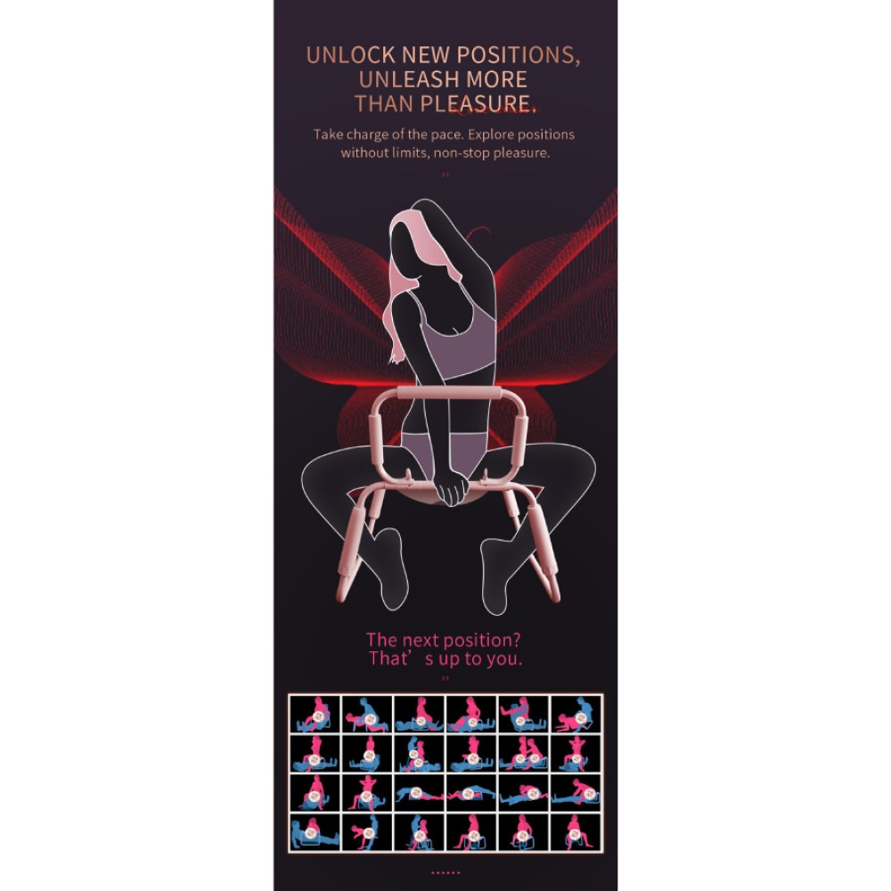 Стул для секса Roomfun Horse Chair регулируемый, розовый, фото №11 — секс шоп Украина, NO TABOO
