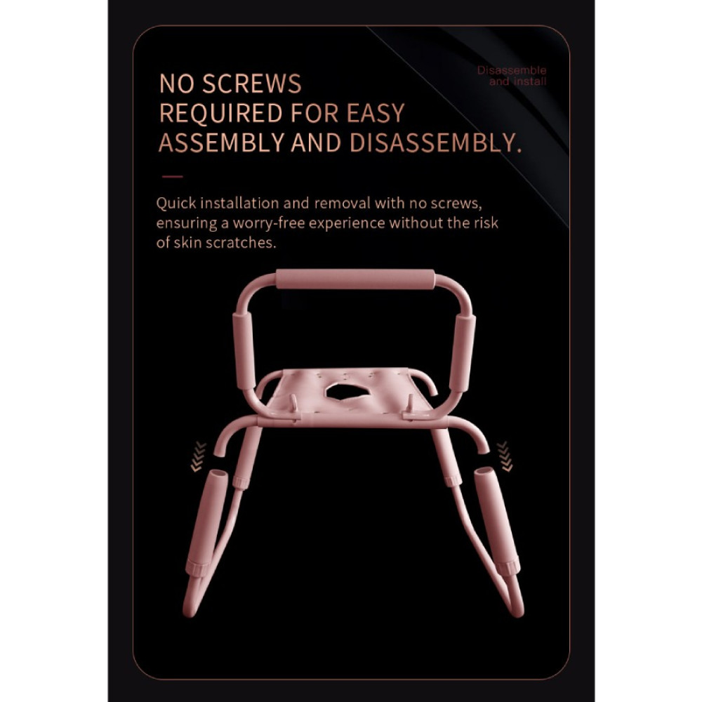Стул для секса Roomfun Horse Chair регулируемый, розовый, фото №18 — секс шоп Украина, NO TABOO