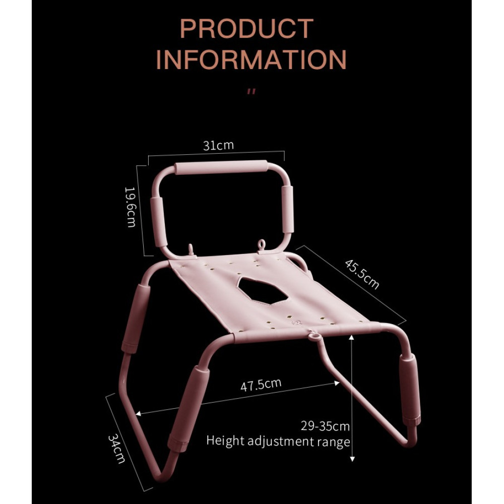 Стул для секса Roomfun Horse Chair регулируемый, розовый, фото №21 — секс шоп Украина, NO TABOO