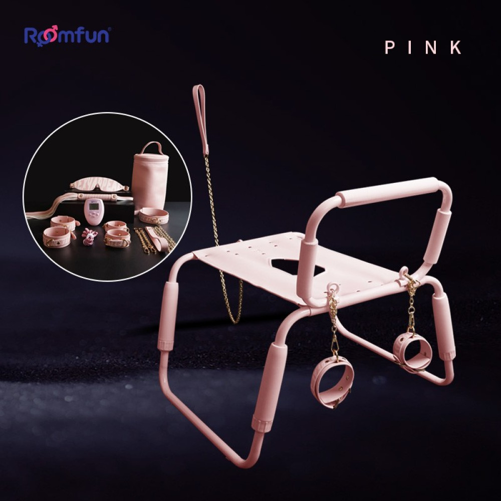 Стул для секса Roomfun Horse Chair регулируемый, розовый, фото №28 — секс шоп Украина, NO TABOO