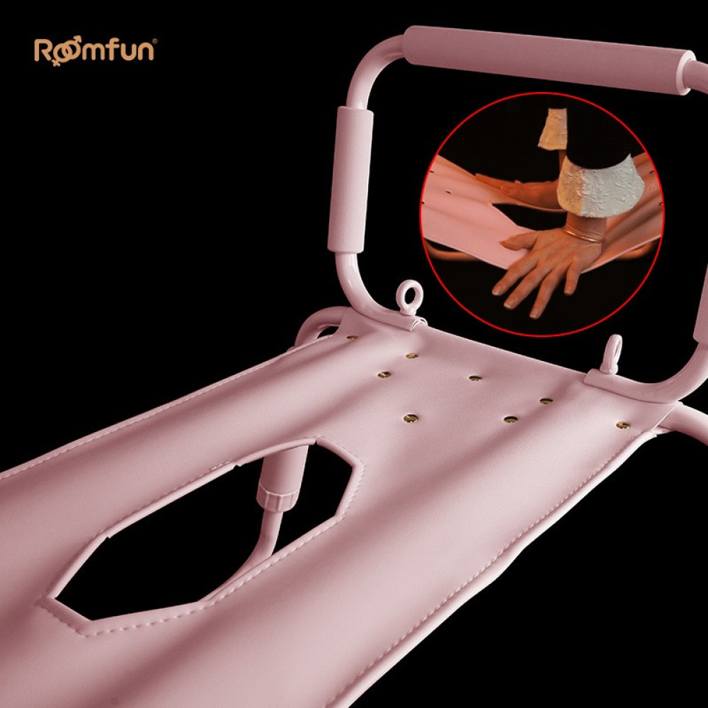 Стул для секса Roomfun Horse Chair регулируемый, розовый, фото №4 — секс шоп Украина, NO TABOO