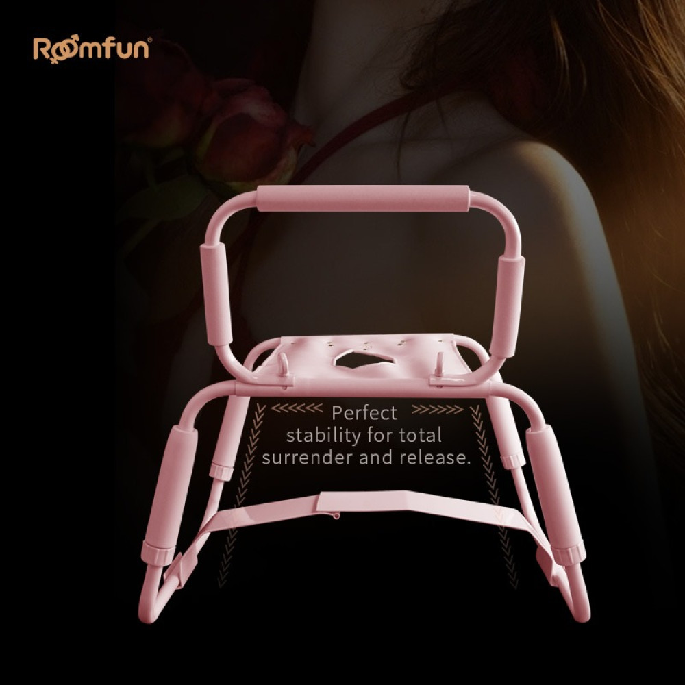 Стул для секса Roomfun Horse Chair регулируемый, розовый, фото №6 — секс шоп Украина, NO TABOO