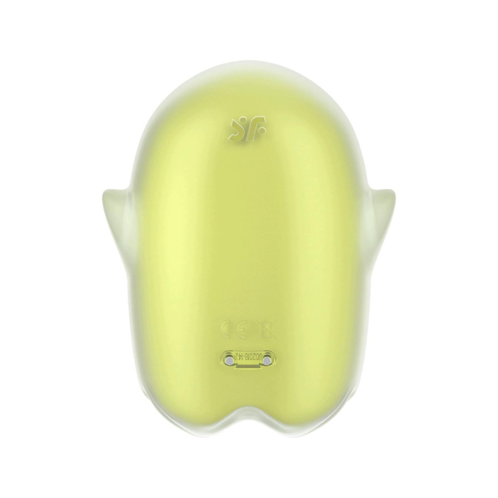 Вакуумный стимулятор Satisfyer Glowing Ghost с вибрацией, желтый, 8,4 х 5,8 см фото №7 — секс игрушки: Украина, NO TABOO
