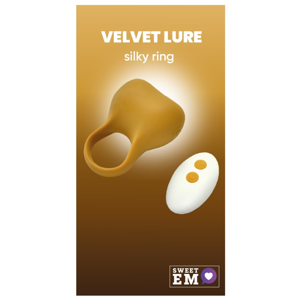 Эрекционное виброкольцо Sweet Em Silky Ring с пультом, желтое, 7.6 х 5.7 см фото №0 — секс игрушки: Украина, NO TABOO