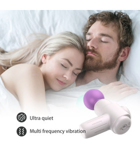 Минимассажер Every Night Toys Candice в виде пистолета, бело-фиолетовый, 10.5 х 7.8 см - No Taboo