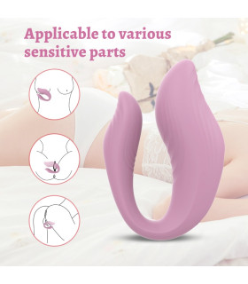 Вибратор для пар Every Night Toys Cosima с пультом, розовый, 21.2 х 3.6 см - No Taboo
