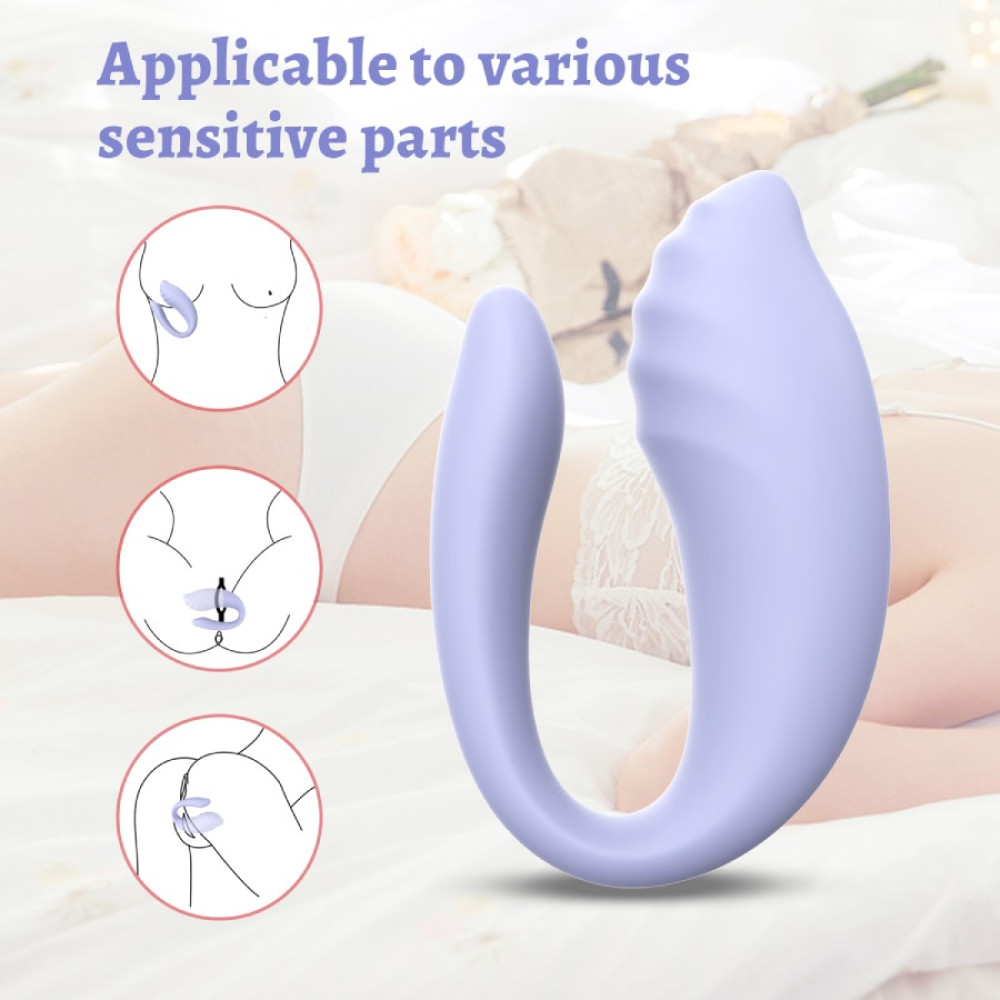 Вибратор для пар Every Night Toys Anthea с пультом, лавандовый, 19.8 х 6.3 см фото №3 — секс игрушки: Украина, NO TABOO