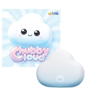 Сенсорный вибратор для клитора Univibe Marshmallow Chubby Cloud, реагирующий на сжатие, голубой, 9 × 6,7 см - No Taboo