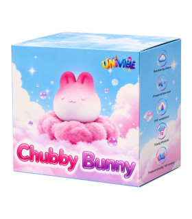 Сенсорний вібратор для клітора Univibe Marshmallow Chubby Bunny, що реагує на стискання, рожевий, 9,1 × 8 см - No Taboo