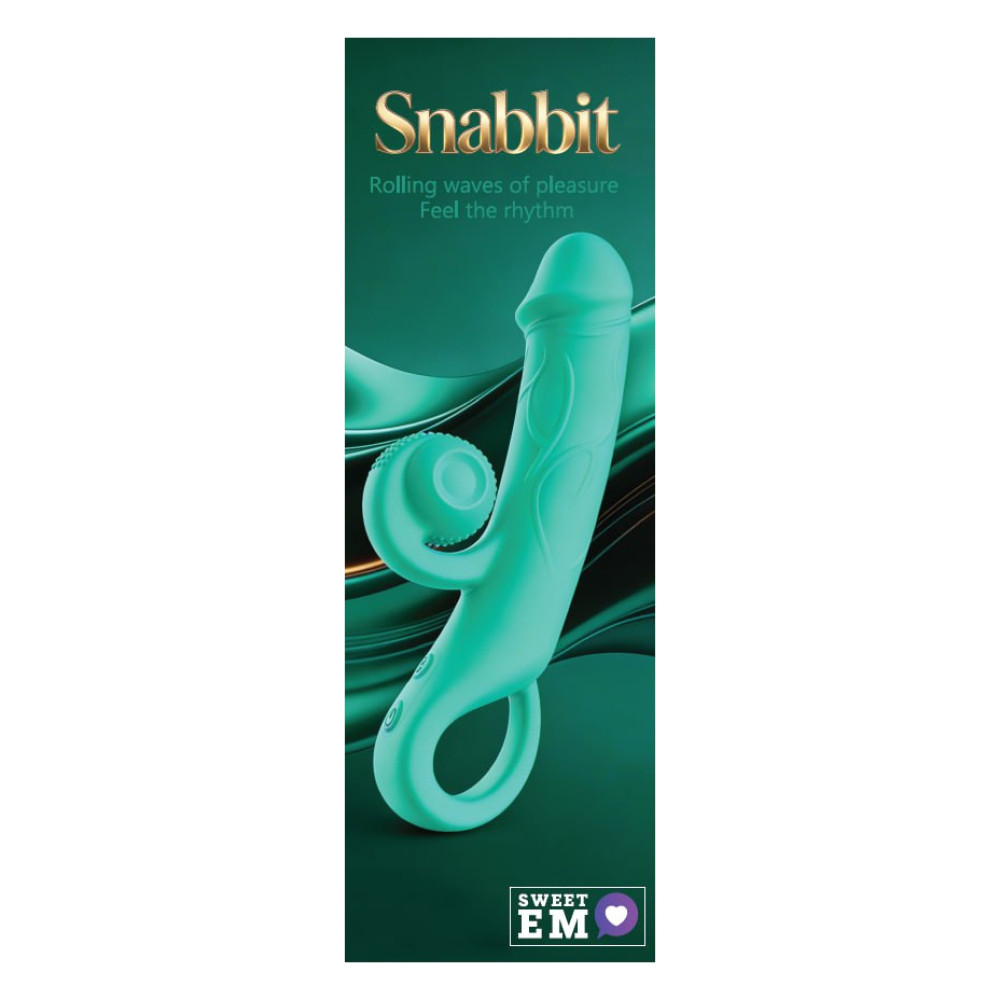 Вибратор-кролик Sweet Em Snabbit бирюзовый, 20 х 3,8 см фото №0 — секс игрушки: Украина, NO TABOO
