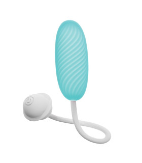 Виброяйцо с приложением Univibe Marshmallow Bliss Egg голубое, 14.7 х 3.8 см - No Taboo