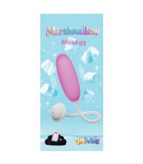 Виброяйцо с приложением Univibe Marshmallow Bliss Egg розовое, 14.7 х 3.8 см - No Taboo