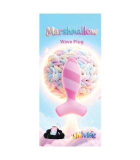Анальный вибратор с приложением Univibe Marshmallow Wave Plug розовый, 11.3 х 5.8 см - No Taboo