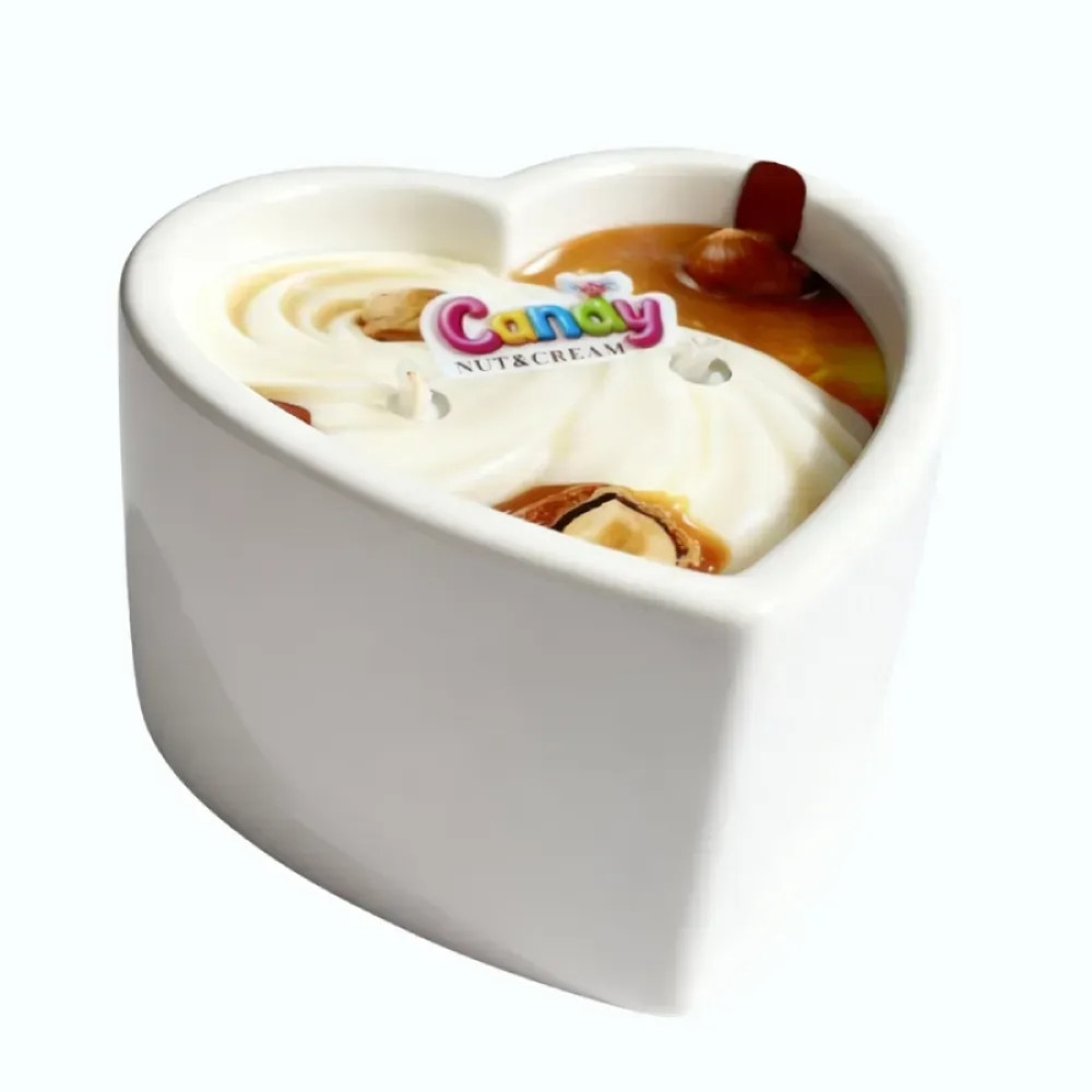Массажная свеча с ароматом орехового крема, 70 мл, Candy Nut Cream в форме сердца, фото №0 — секс шоп Украина, NO TABOO