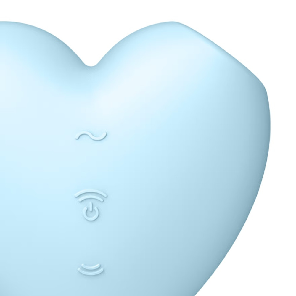 Вибратор для клитора Satisfyer Cutie Heart с всасыванием, голубой, 7.5 х 3.7 см фото №3 — секс игрушки: Украина, NO TABOO