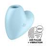 Вибратор для клитора Satisfyer Cutie Heart с всасыванием, голубой, 7.5 х 3.7 см фото №1 — секс игрушки: Украина, NO TABOO