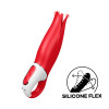 Вибратор в форме цветка Satisfyer Vibes Power Flower с мягкими лепестками, красный, 18.8 х 5.2 см фото №3 — секс игрушки: Украина, NO TABOO
