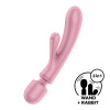 Двухсторонний вибратор-кролик и микрофон Satisfyer Triple Lover, силиконовый, розовый, 23.7 х 4.8 см фото №1 — секс игрушки: Украина, NO TABOO