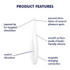 Вибратор для клитора Satisfyer Twirling Fun точечный, белый, 17.5 х 3.2 см фото №5 — секс игрушки: Украина, NO TABOO