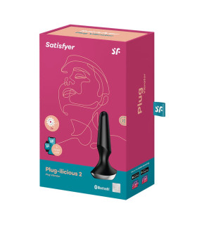 Анальный вибратор Satisfyer Plug-ilicious 2 с приложением, черный, 13.5 х 4 см - No Taboo