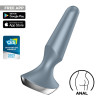 Анальный вибратор Satisfyer Plug-ilicious 2 с приложением, серая, 13.5 х 4 см фото №1 — секс игрушки: Украина, NO TABOO