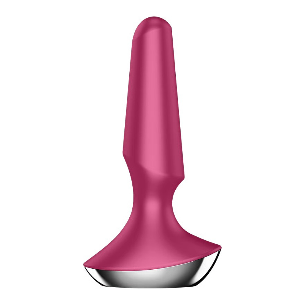 Анальный вибратор Satisfyer Plug-ilicious 2 с приложением, бордовый, 13.5 х 4 см фото №4 — секс игрушки: Украина, NO TABOO