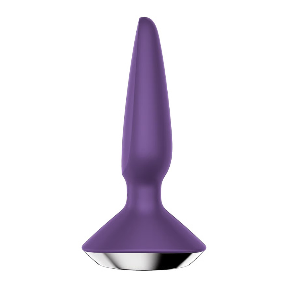 Анальный вибратор Satisfyer Plug-ilicious 1 с приложением, фиолетовый, 13.5 х 4.3 см фото №3 — секс игрушки: Украина, NO TABOO