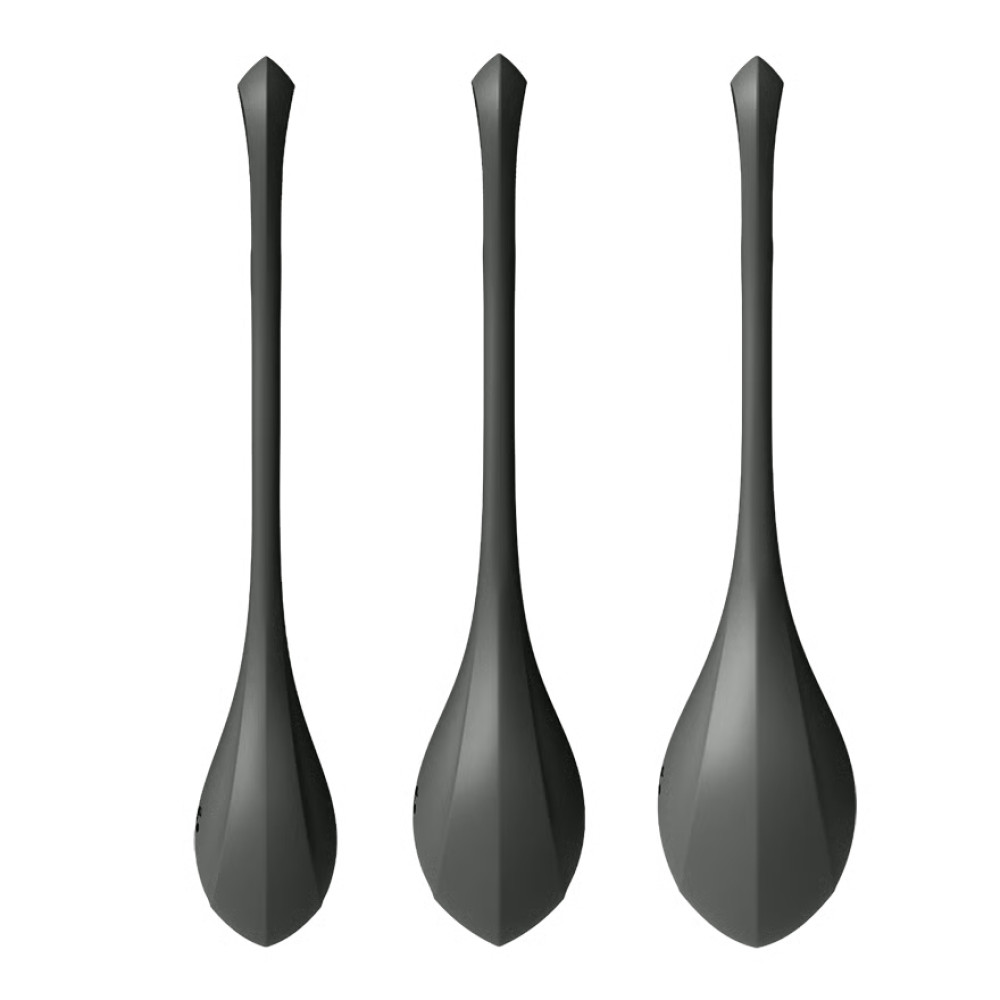 Набор вагинальных шариков Satisfyer Yoni Power 2, черные, 3 шт фото №3 — секс игрушки: Украина, NO TABOO