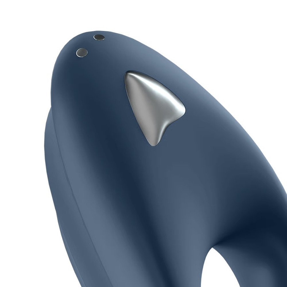 Эрекционное виброкольцо Satisfyer Powerful One с приложением, синее, 9 х 4.5 см фото №4 — секс игрушки: Украина, NO TABOO