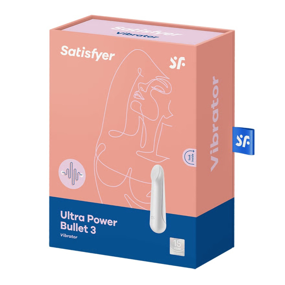 Вибропуля Satisfyer Ultra Power Bullet 3 белая, 8.7 х 2.3 см фото №2 — секс игрушки: Украина, NO TABOO