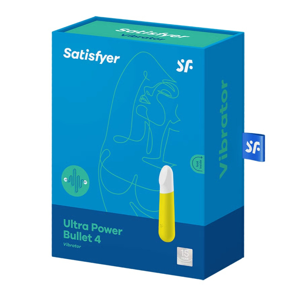 Виброкуля Satisfyer Ultra Power Bullet 4 жёлтая, 9.6 х 2.3 см фото №2 — секс игрушки: Украина, NO TABOO