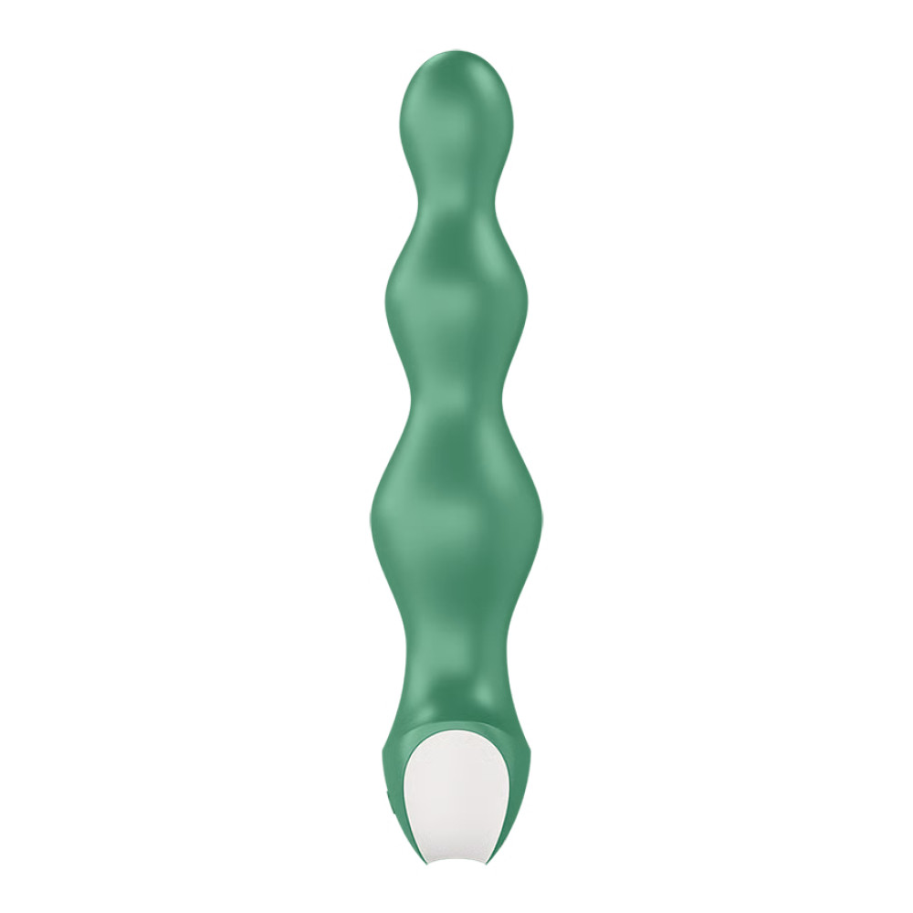 Анальный вибратор Satisfyer Lolli Plug 2 волнистый, зелёный, 14.2 х 3 см фото №3 — секс игрушки: Украина, NO TABOO