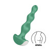 Анальный вибратор Satisfyer Lolli Plug 2 волнистый, зелёный, 14.2 х 3 см фото №1 — секс игрушки: Украина, NO TABOO