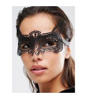 Маски на очі Star Night мереживні, з вушками, чорні, 2 шт - No Taboo