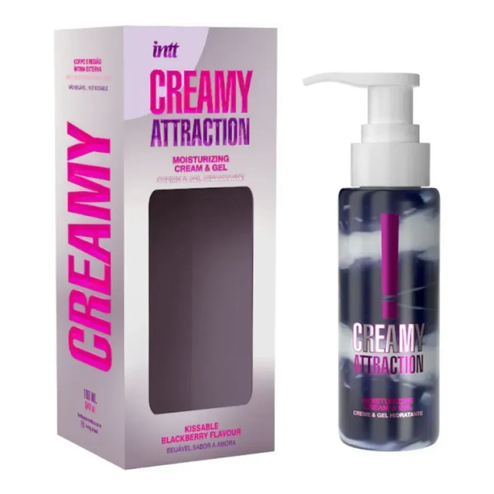 Крем-гель для тела Intt Creamy Attraction Blackberry для поцелуев, 100 мл, фото №6 — секс шоп Украина, NO TABOO