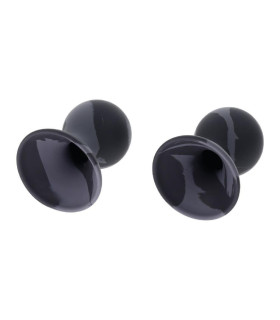 Вакуумные присоски на соски Sportsheets Velvet Noir, силиконовые, черные, 7.3 х 5 см - No Taboo