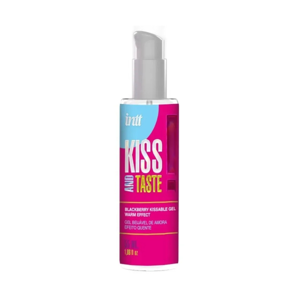 Їстівний зігріваючий лубрикант INTT Kiss and Taste Blackberry зі смаком ожини, 55 мл, фото №6 — секс шоп Україна, NO TABOO