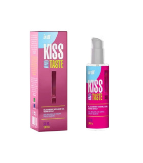 Їстівний зігріваючий лубрикант INTT Kiss and Taste Blackberry зі смаком ожини, 55 мл - No Taboo